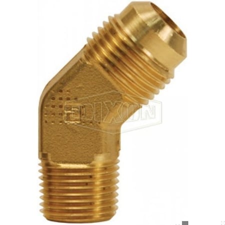 Dixon Tube Elbow, 1/2 x 1/4 in Nominal, SAE Flare x MNPT, Brass 159F-8-4